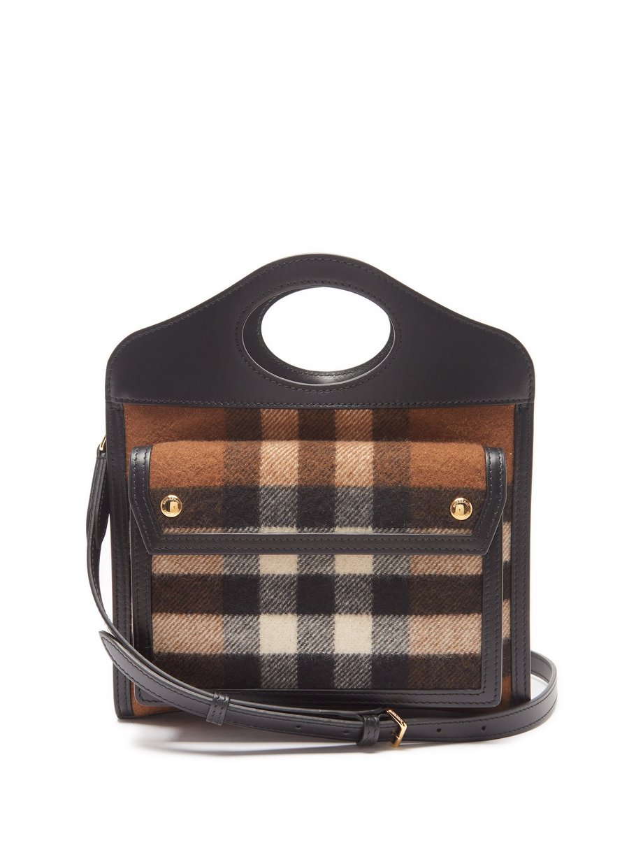 checked cross body bag