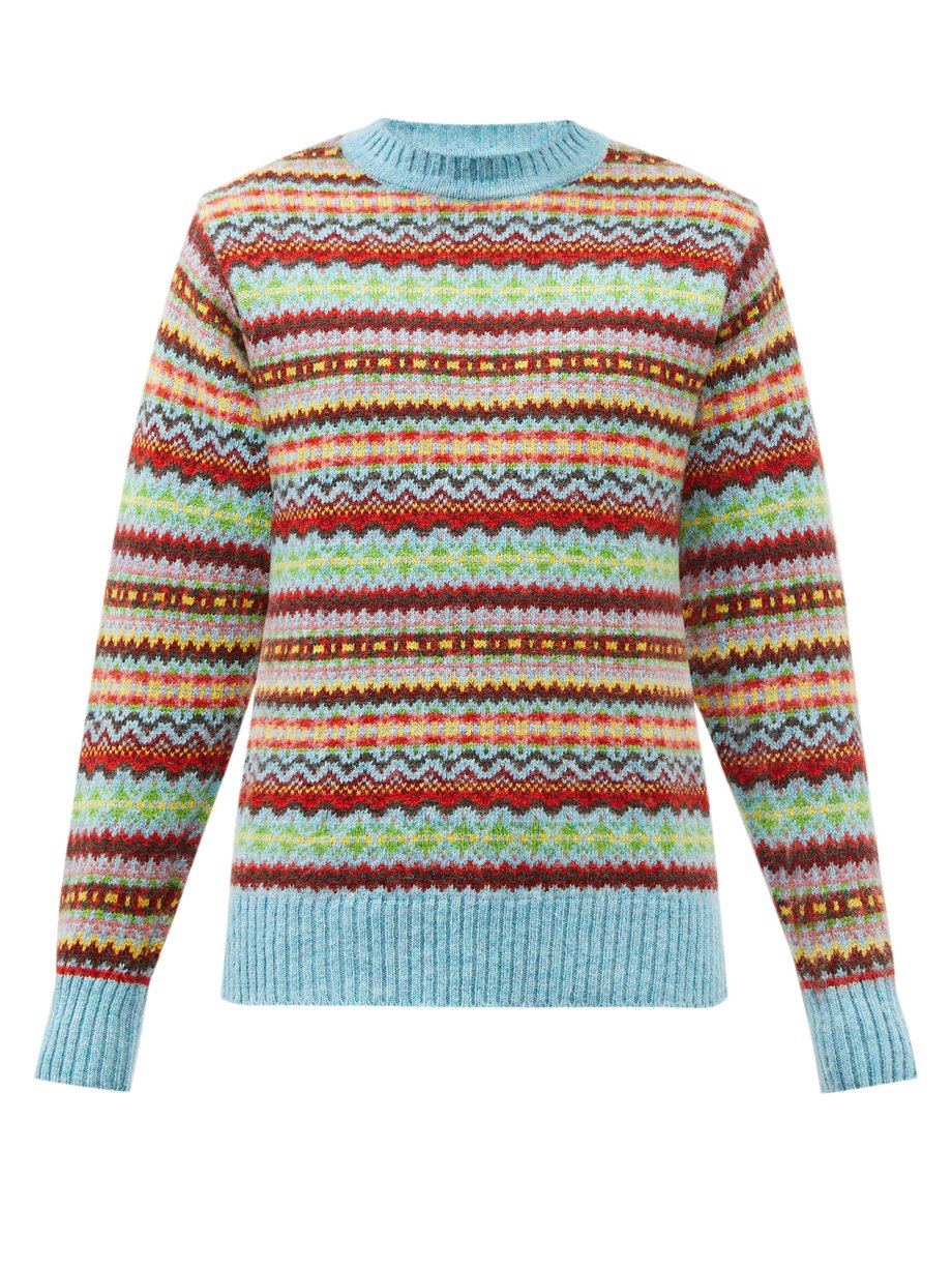 Gene Fair Isle wool sweater Blue Molly Goddard | MATCHESFASHION FR