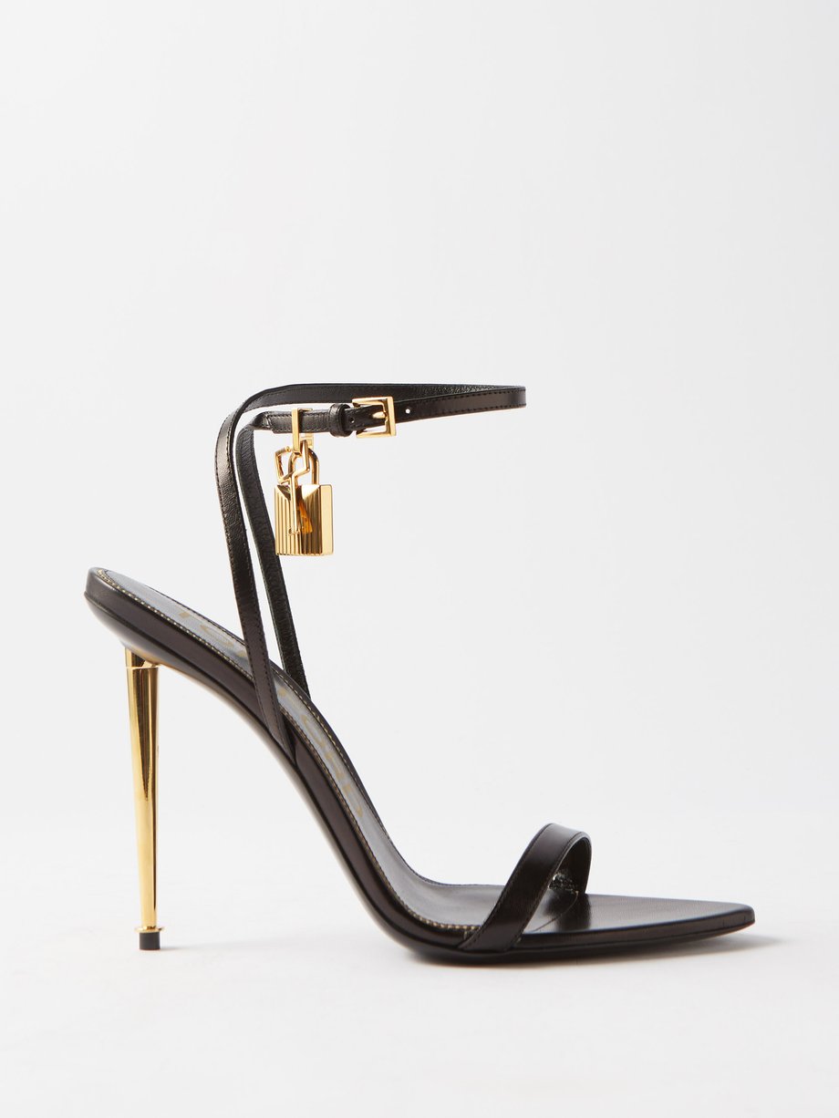 Black Naked smooth-leather heeled sandals | Tom Ford | MATCHESFASHION US