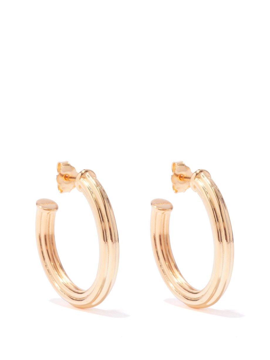Metallic 18kt gold-plated large hoop earrings | Missoma | MATCHESFASHION UK