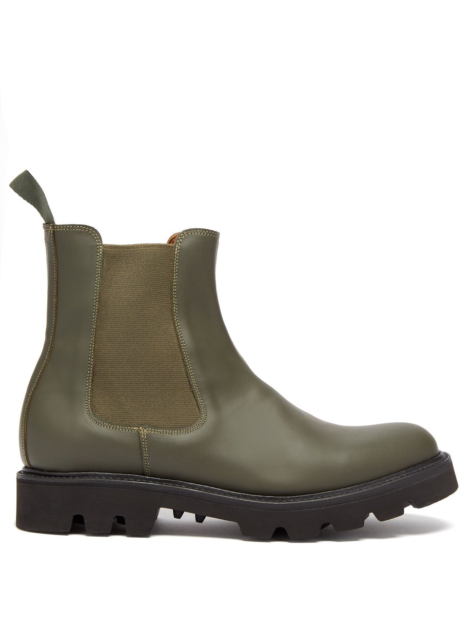 Grenson Green Milo rubberised leather Chelsea boots | 매치스패션, 모던 럭셔리 온라인 쇼핑