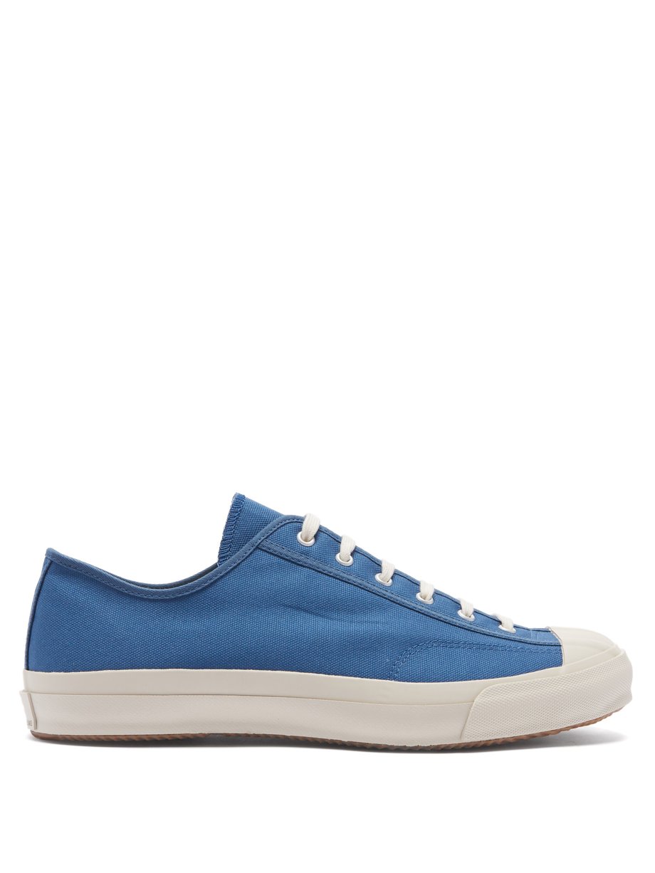 Moonstar Blue Gym Court vulcanised-rubber canvas trainers