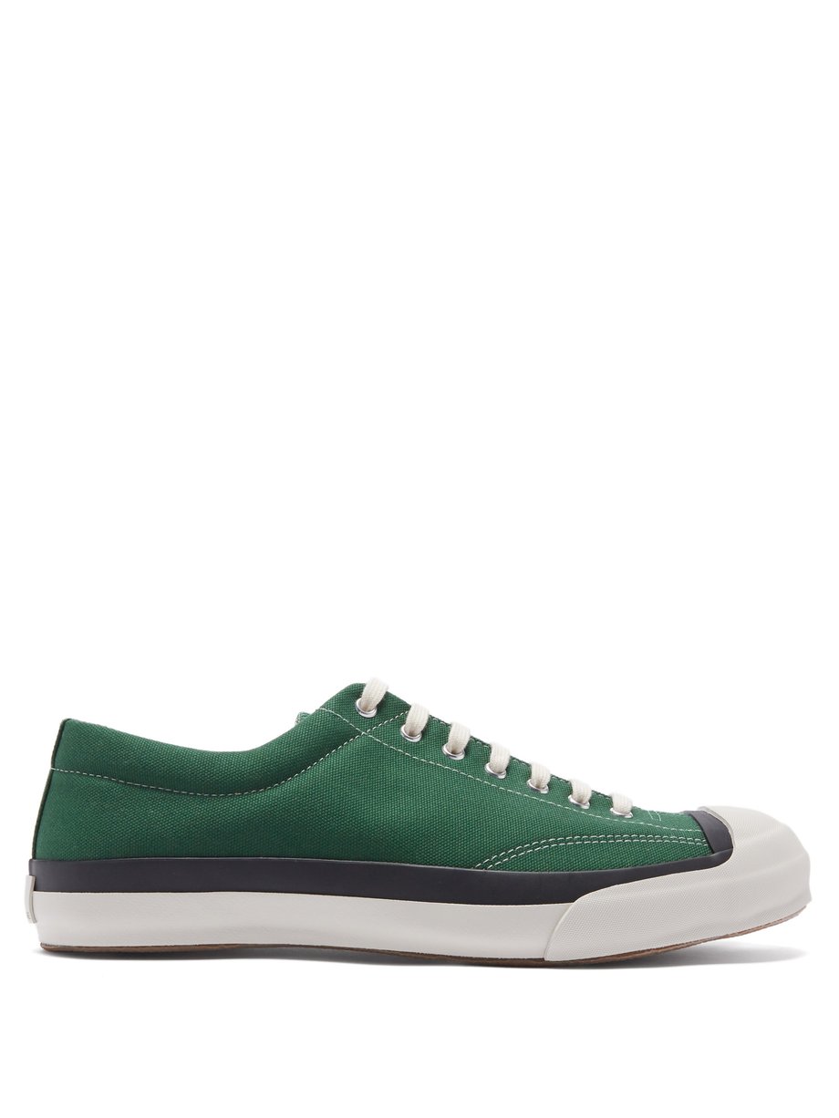 Moonstar Green Gym Court canvas and rubber trainers