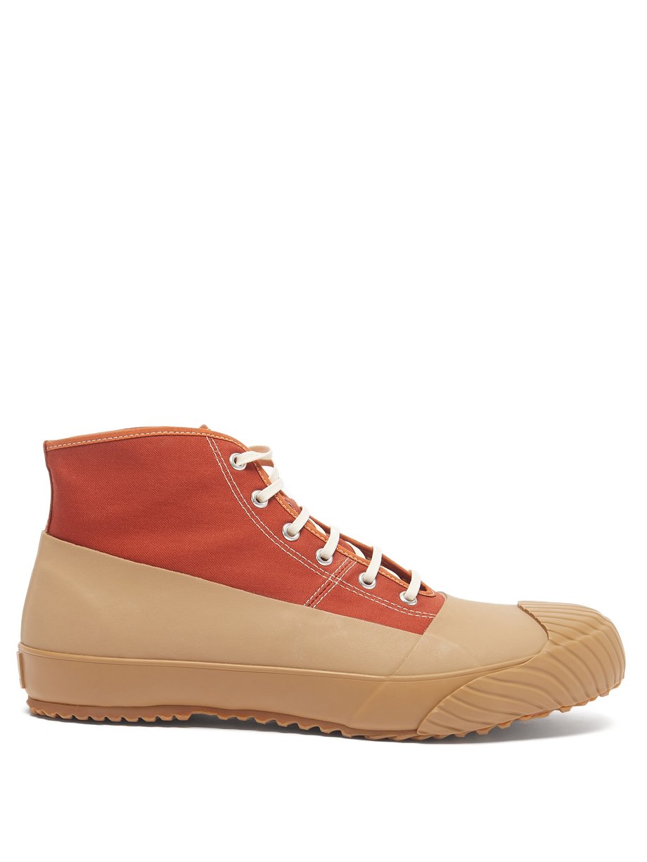 Moonstar Red Alweather canvas high-top trainers