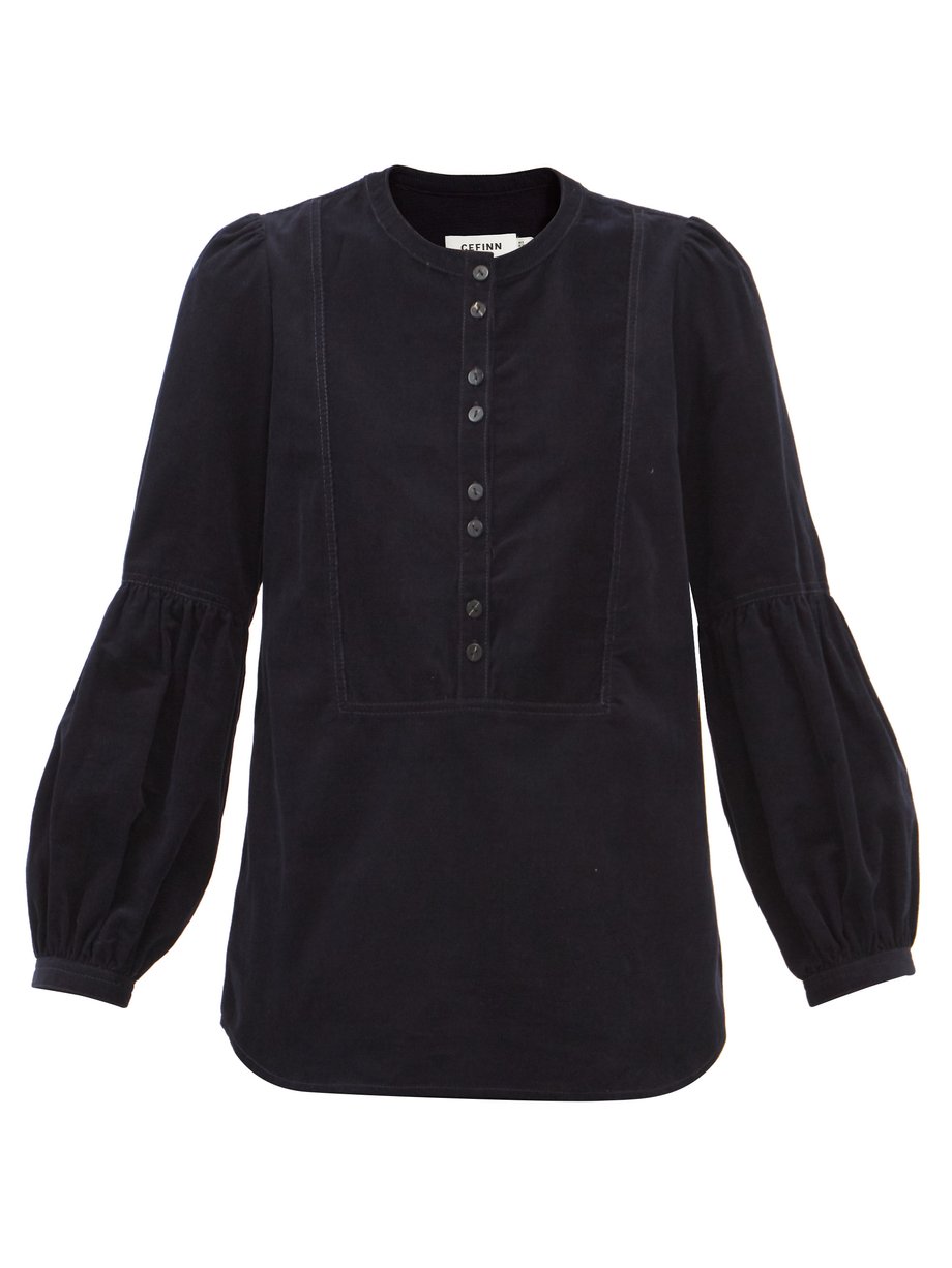 Navy Naima cotton-needlecord blouse | Cefinn | MATCHESFASHION AU