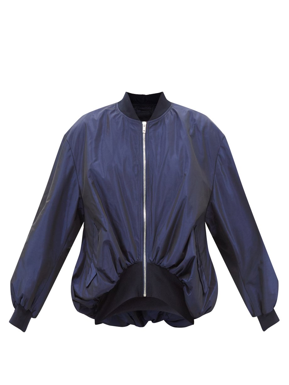 Noir Kei Ninomiya Blue Oversized taffeta bomber jacket | 매치스패션, 모던 럭셔리 ...