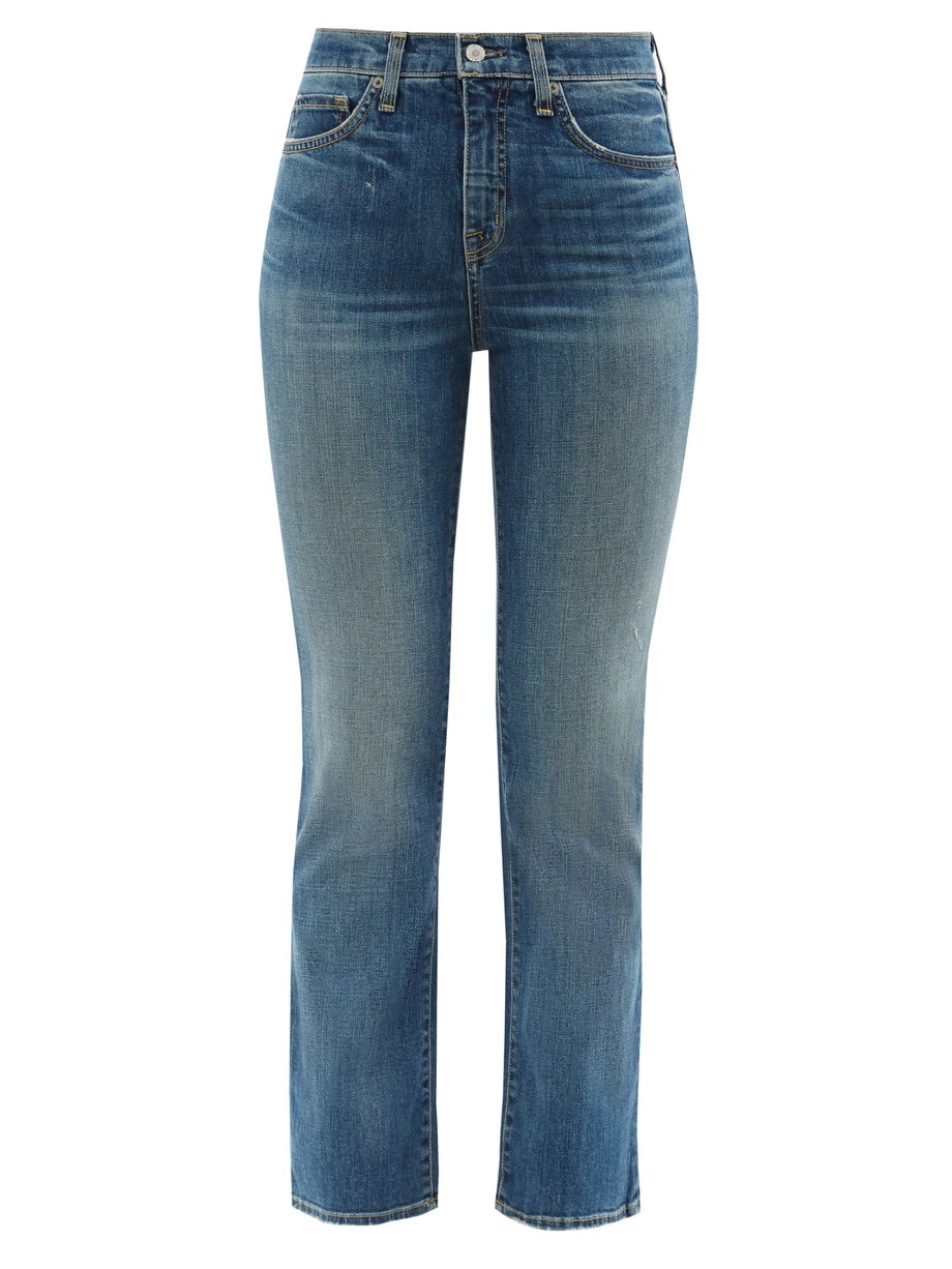 Nili Lotan Blue High-rise flared-leg jeans | 매치스패션, 모던 럭셔리 온라인 쇼핑