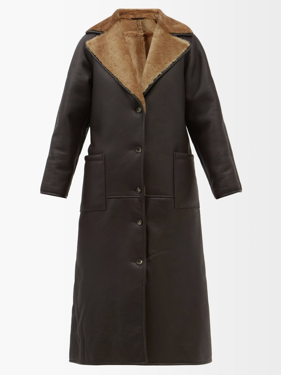 Brown Annie reversible shearling coat | Cawley Studio | MATCHESFASHION AU