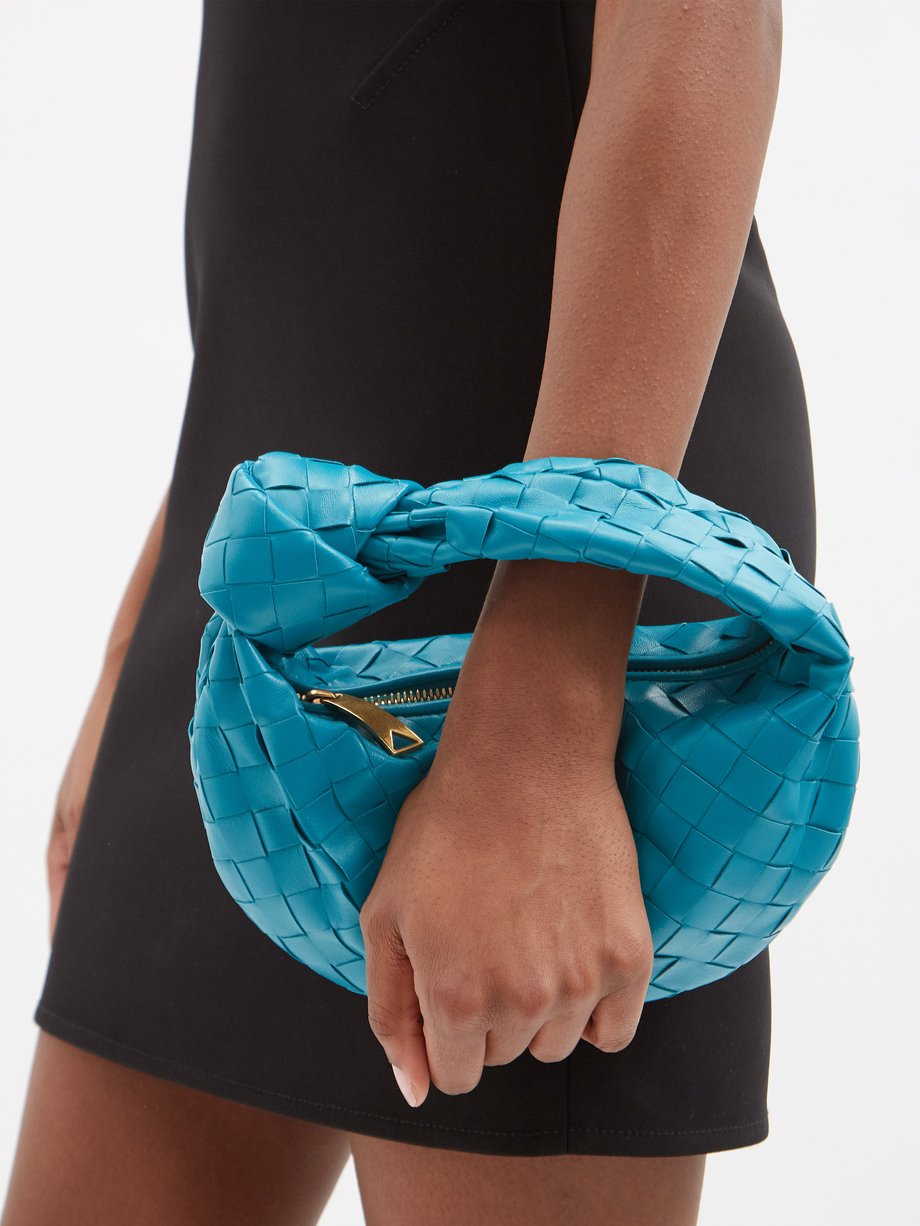 Womens Bags Top-handle bags Bottega Veneta Jodie Mini Leather Tote in Blue 