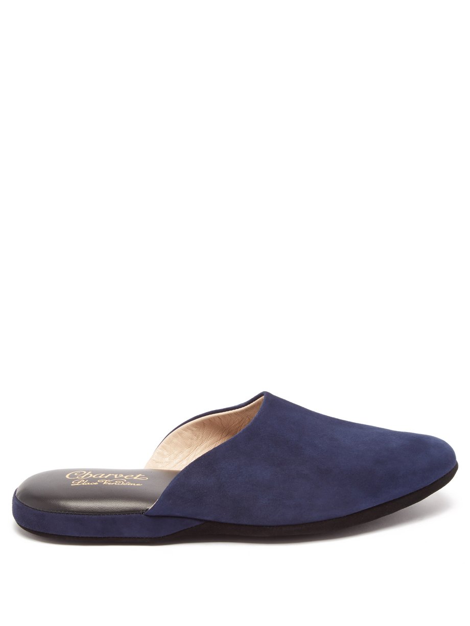 Navy Suede slippers | Charvet | MATCHESFASHION US