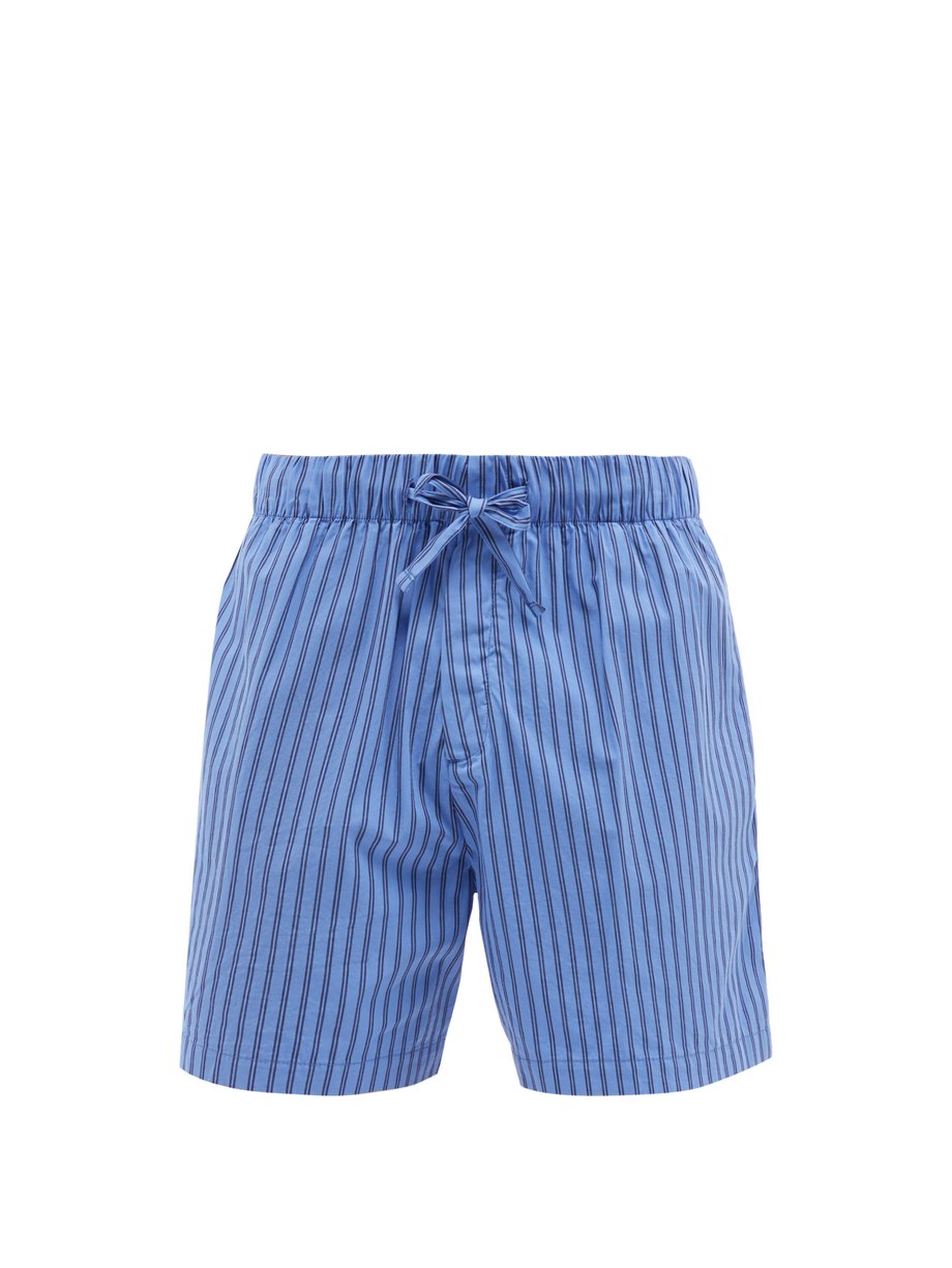 Blue Striped organic-cotton pyjama shorts | Tekla | MATCHESFASHION UK