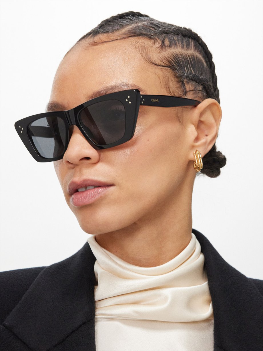 Black Womens MATCHESFASHION Women Accessories Sunglasses Cat Eye Sunglasses Bold Story Cat-eye Acetate Sunglasses 