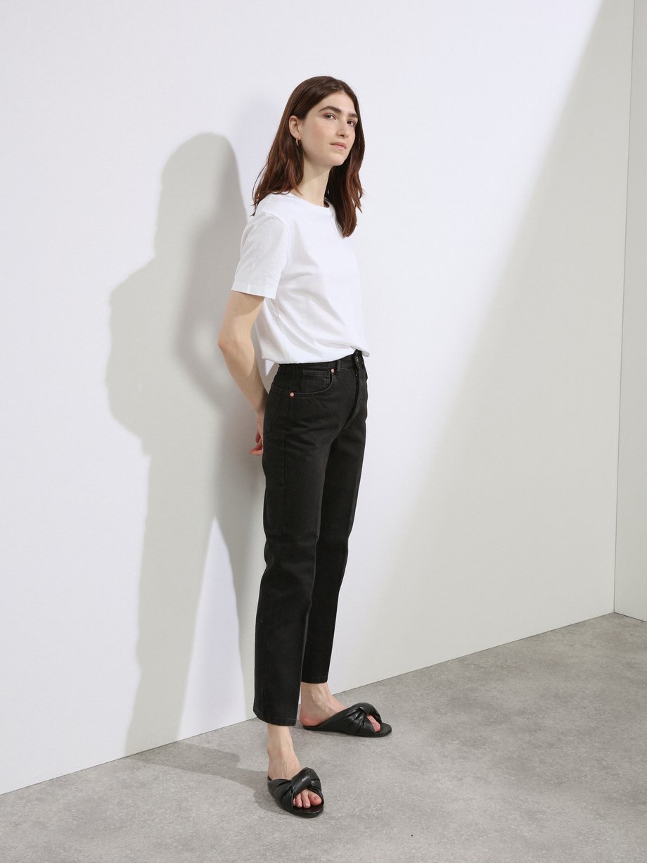 MATCHESFASHION Women Clothing Jeans Straight Jeans Womens Black Find Organic-cotton Straight-leg Jeans 