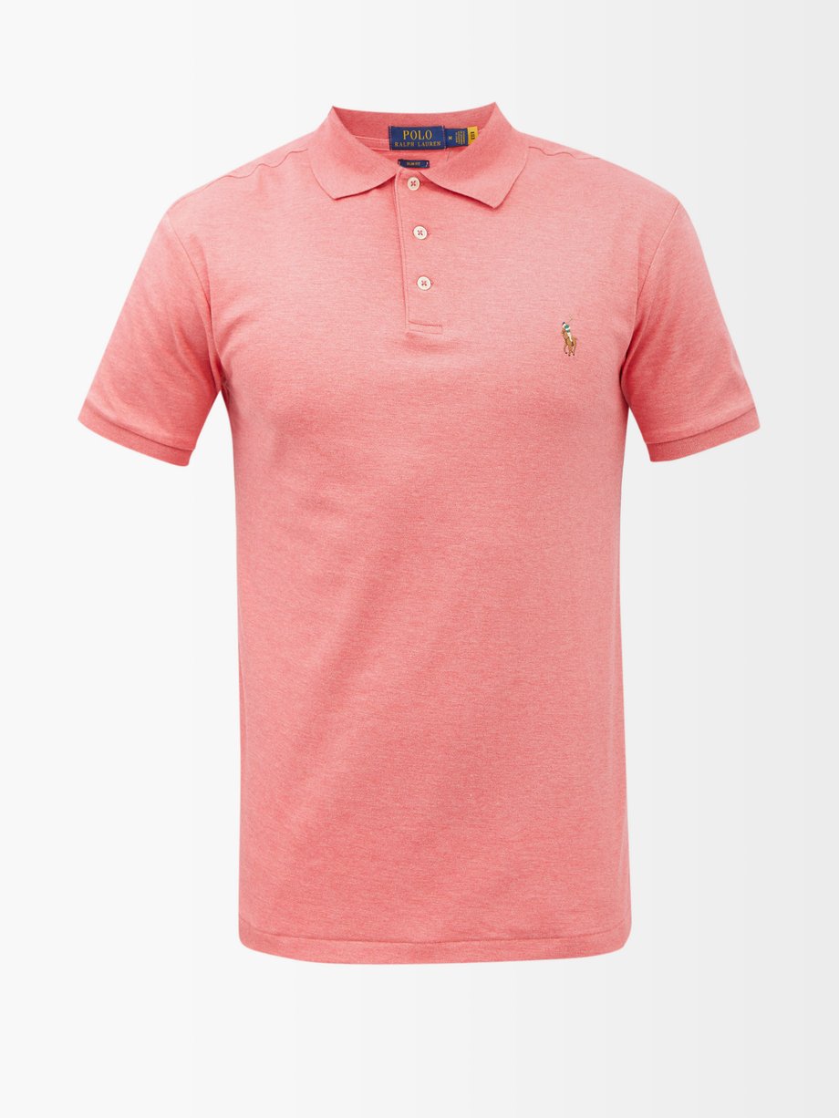 폴로 랄프로렌 폴로셔츠 Polo Ralph Lauren Pink Logo-embroidered cotton Polo shirt