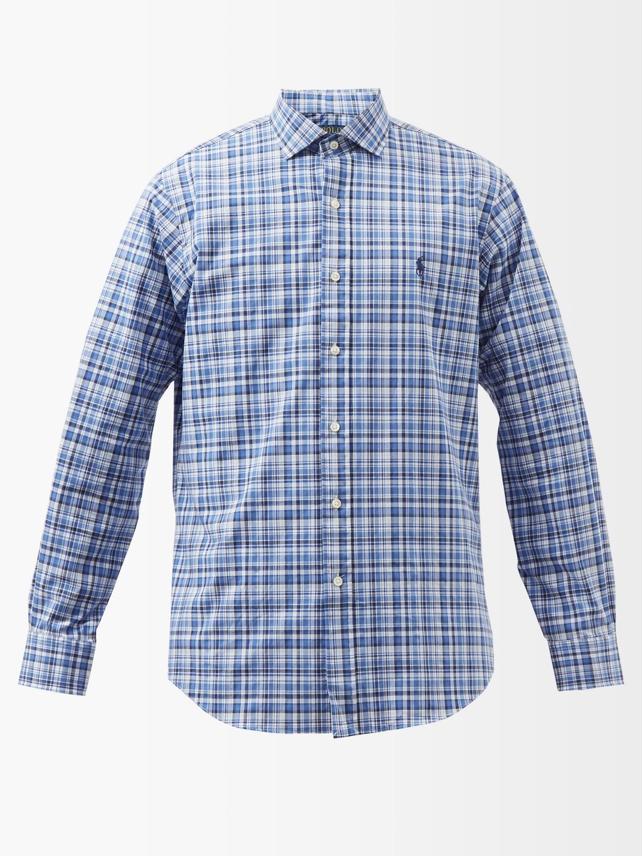 ralph lauren blue poplin shirt