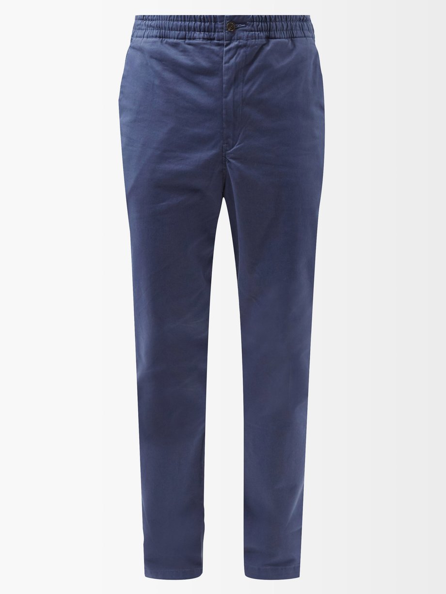 폴로 랄프로렌 팬츠 Polo Ralph Lauren Navy Prepster elasticated cotton-blend trousers