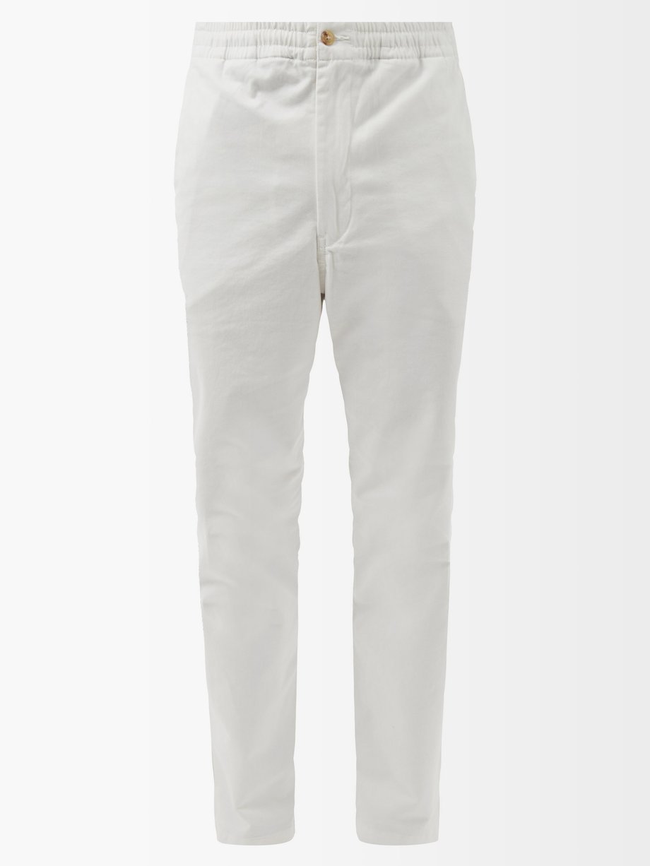 폴로 랄프로렌 팬츠 Polo Ralph Lauren White Prepster elasticated cotton-blend trousers