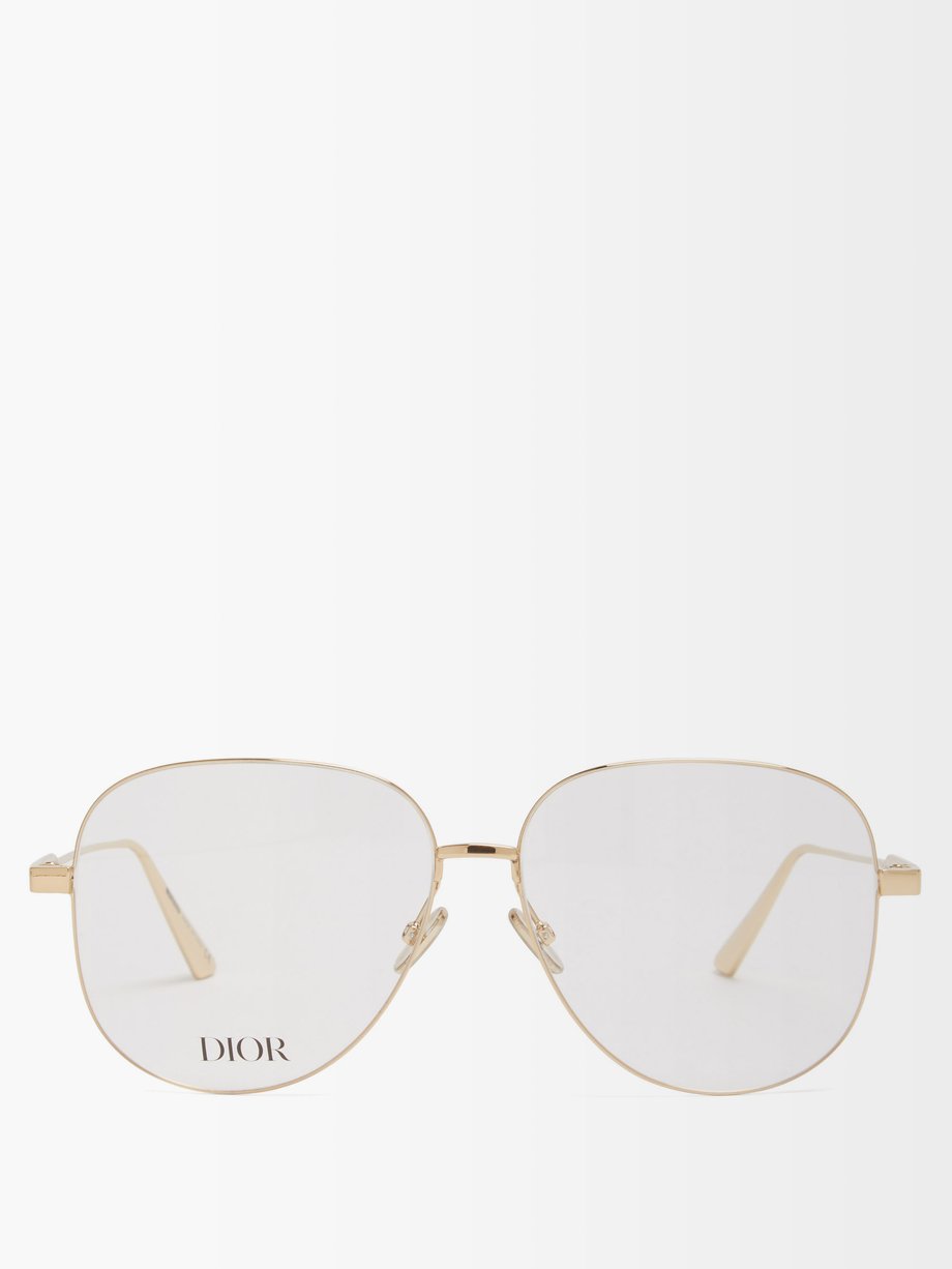 Dior Aviator Glasses gold-colored casual look Accessories Sunglasses Aviator Glasses 