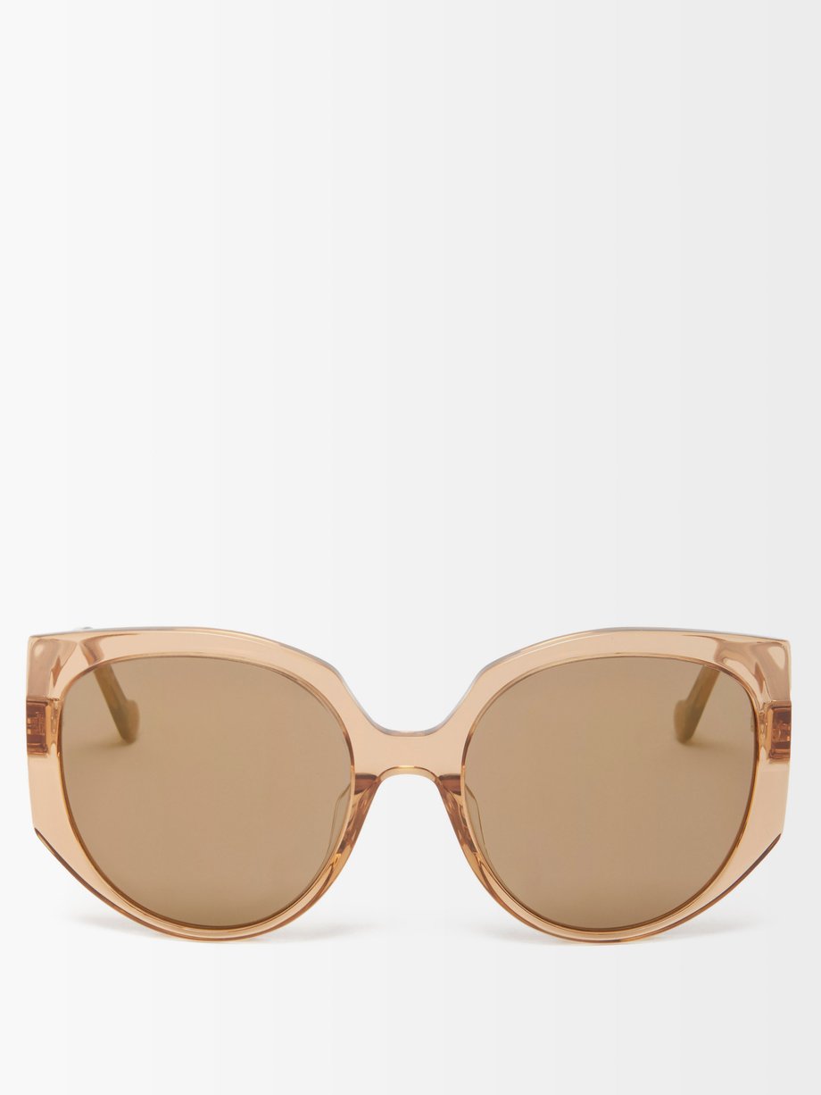 Metallic Cat Eye Acetate Sunglasses Loewe Matchesfashion Uk