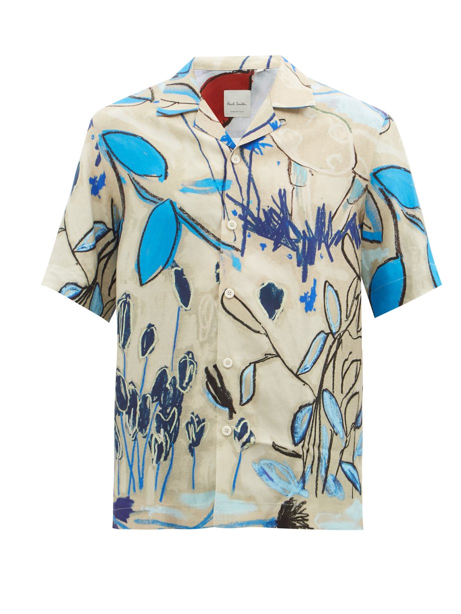 Print Camp-collar floral-print shirt | Paul Smith | MATCHESFASHION US