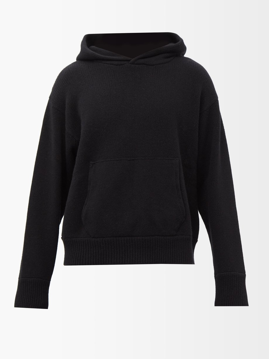 Black Cropped cashmere hoodie | Les Tien | MATCHESFASHION UK