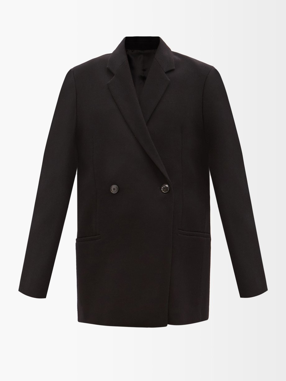 Black Double-breasted wool blazer | Toteme | MATCHESFASHION US