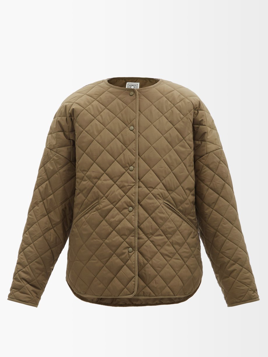 Toteme Green Quilted recycled-shell jacket | 매치스패션, 모던 럭셔리 온라인 쇼핑