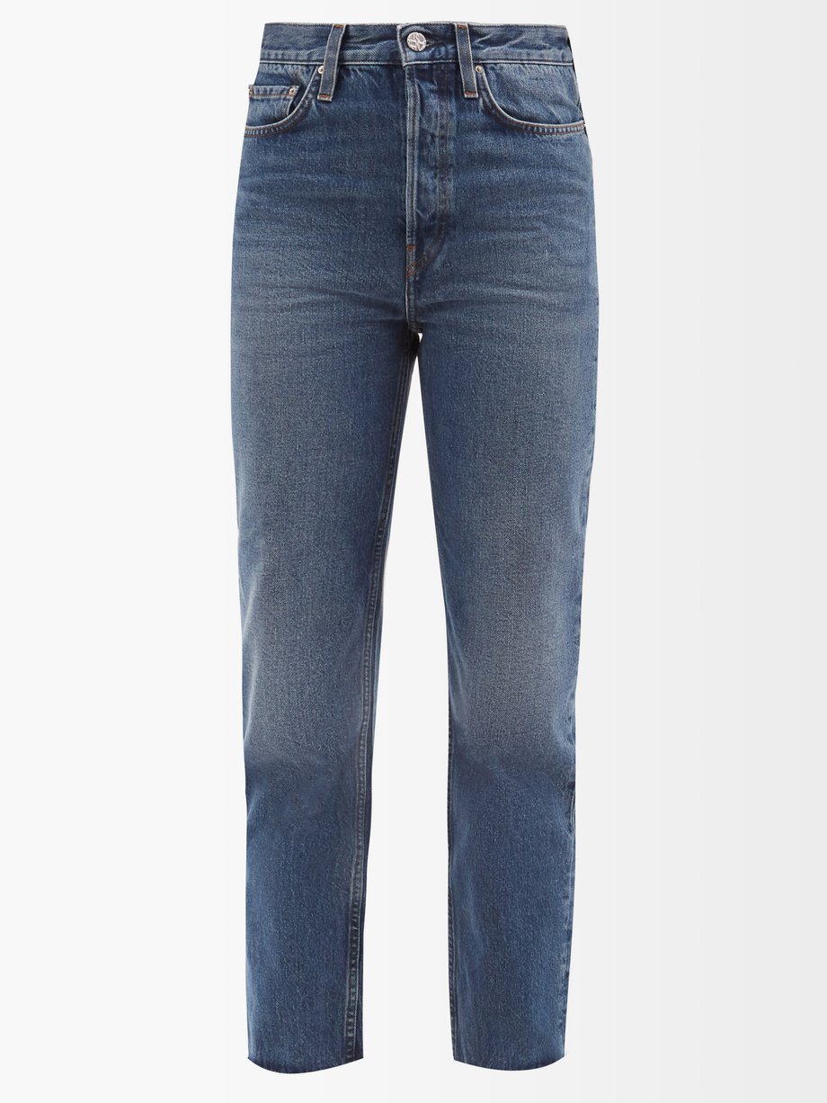 Toteme Blue Classic Cut cropped straight-leg jeans | 매치스패션, 모던 럭셔리 온라인 쇼핑