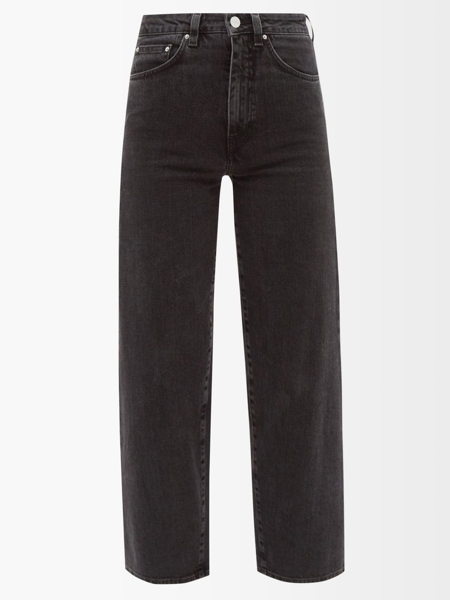 Grey High-rise flared cropped jeans | Totême | MATCHESFASHION AU