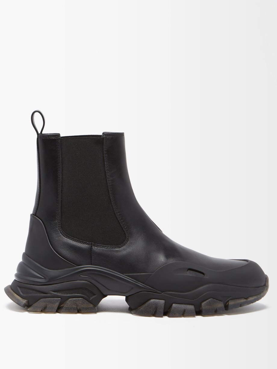 Black Panelled leather Chelsea boots | Moncler Genius | MATCHESFASHION AU