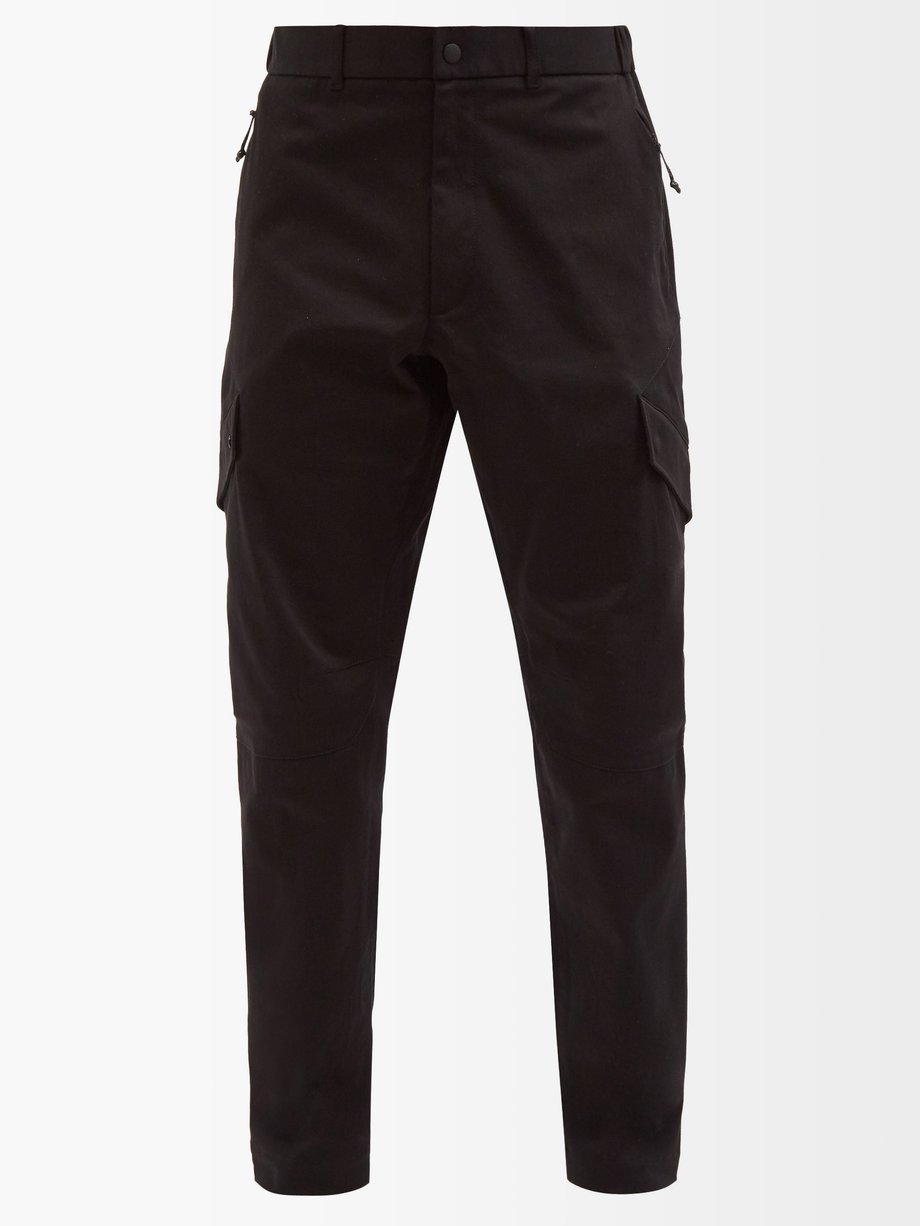 Moncler Black Cotton blend-twill cargo trousers | 매치스패션, 모던 럭셔리 온라인 쇼핑