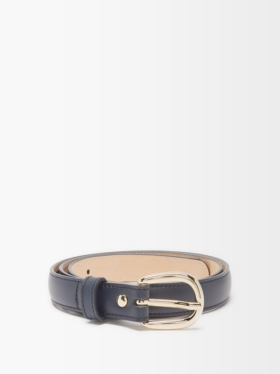 아페쎄 A.P.C. Navy Rosette leather belt