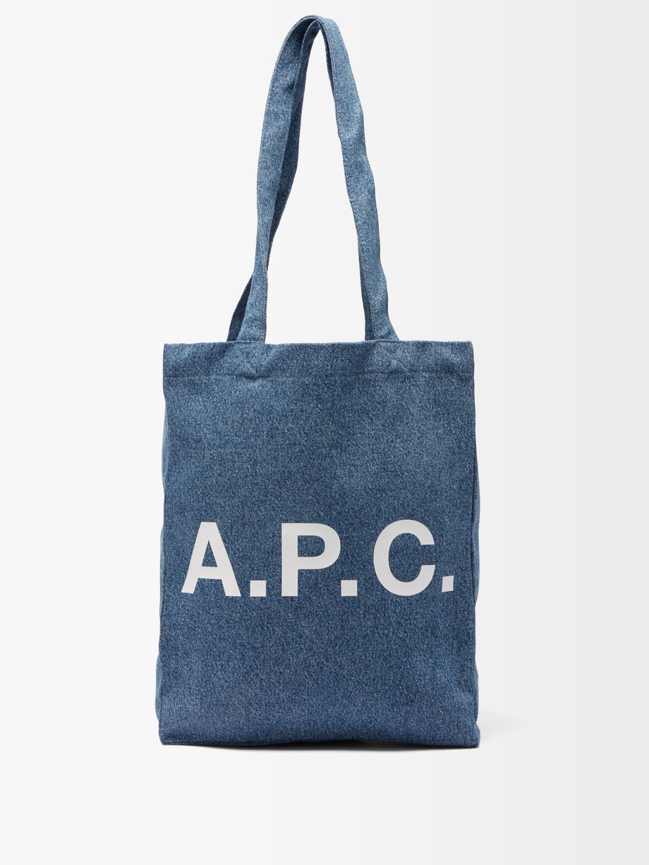 아페쎄 데님 토트백 A.P.C. Blue Diane logo-print denim tote bag