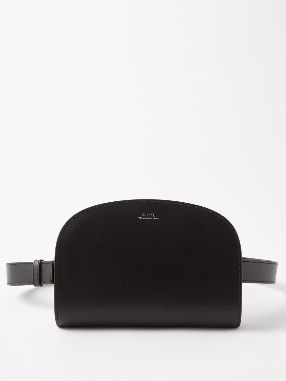 아페쎄 A.P.C. Black Half Moon leather belt bag