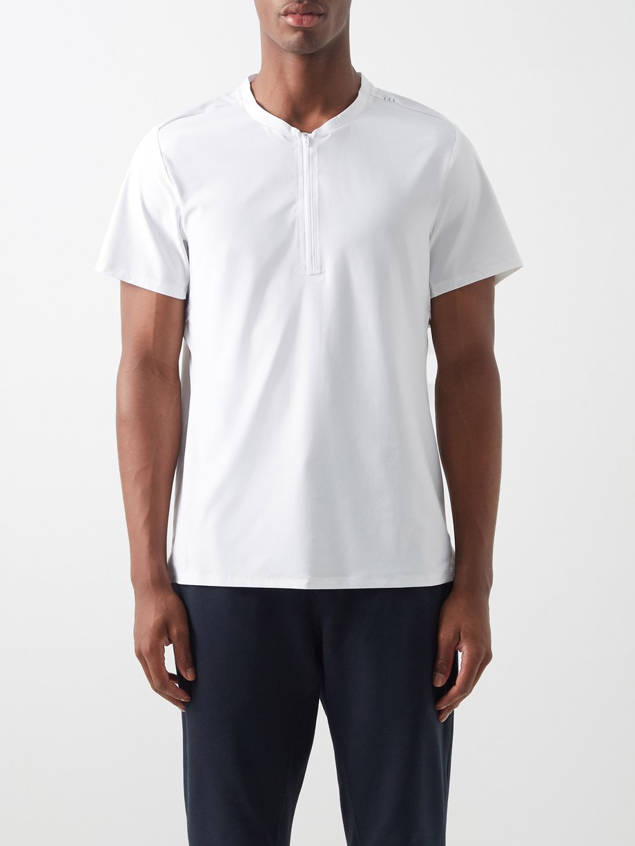 White Vented technical-jersey tennis T-shirt | Lululemon ...