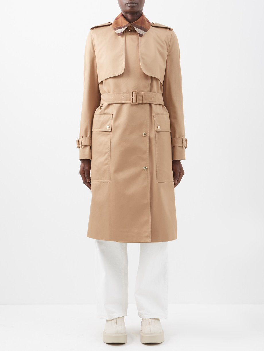 버버리 트렌치 코트 Burberry Camel Sandridge cotton-gabardine trench coat