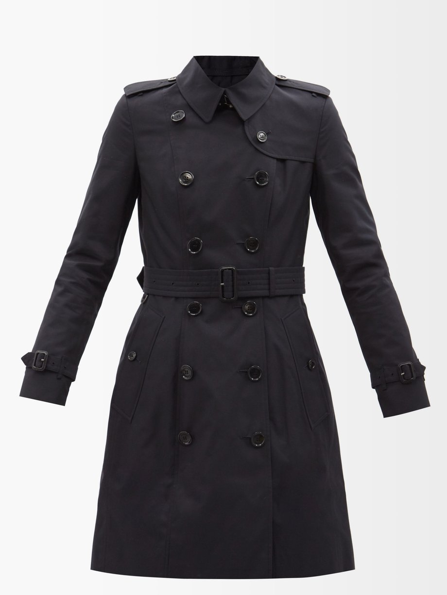 버버리 트렌치 코트 Burberry Navy Chelsea cotton-gabardine mid-length trench coat
