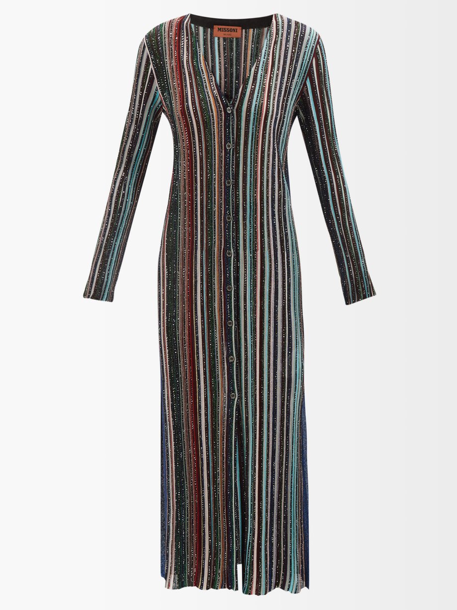 Print Striped metallic-knit cardigan | Missoni | MATCHESFASHION AU