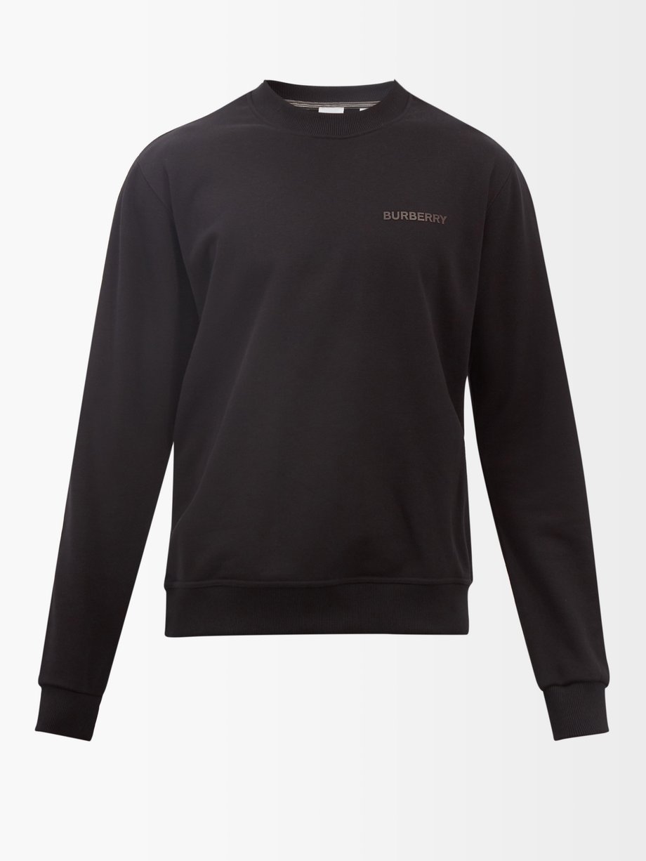 Burberry Black Magnus logo cotton-blend sweatshirt | 매치스패션, 모던 럭셔리 온라인 쇼핑