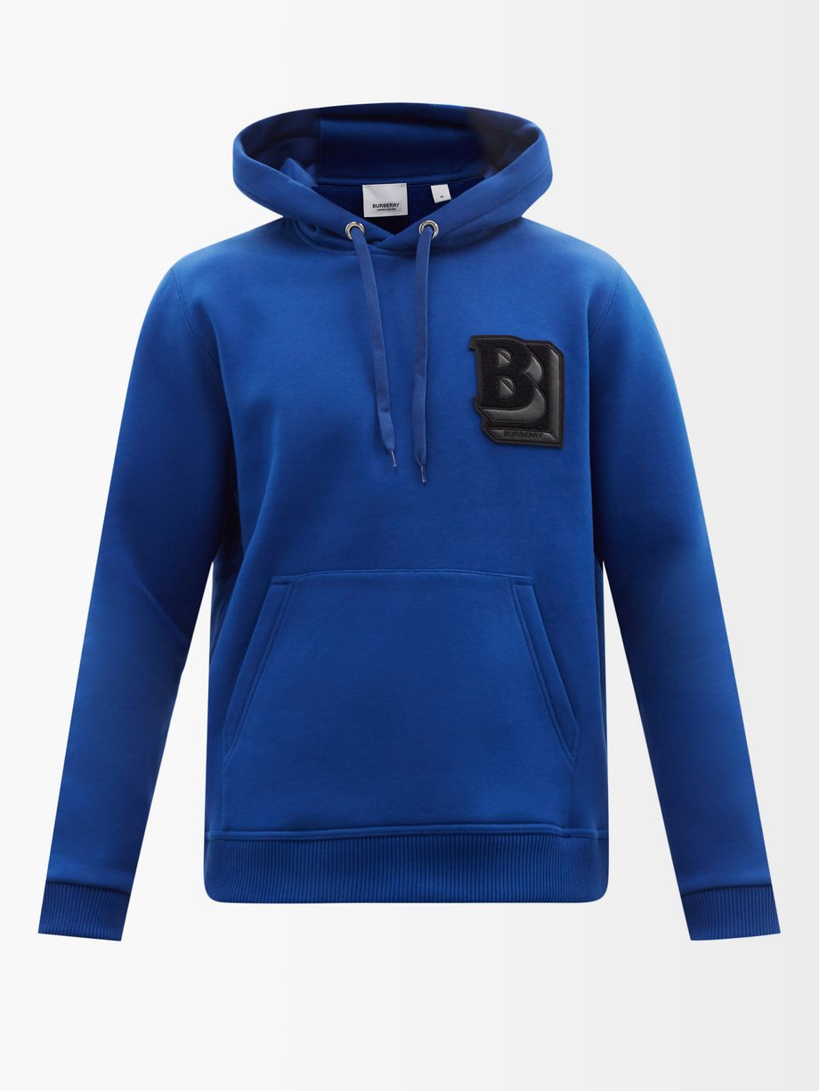 burberry logo patch hoodie