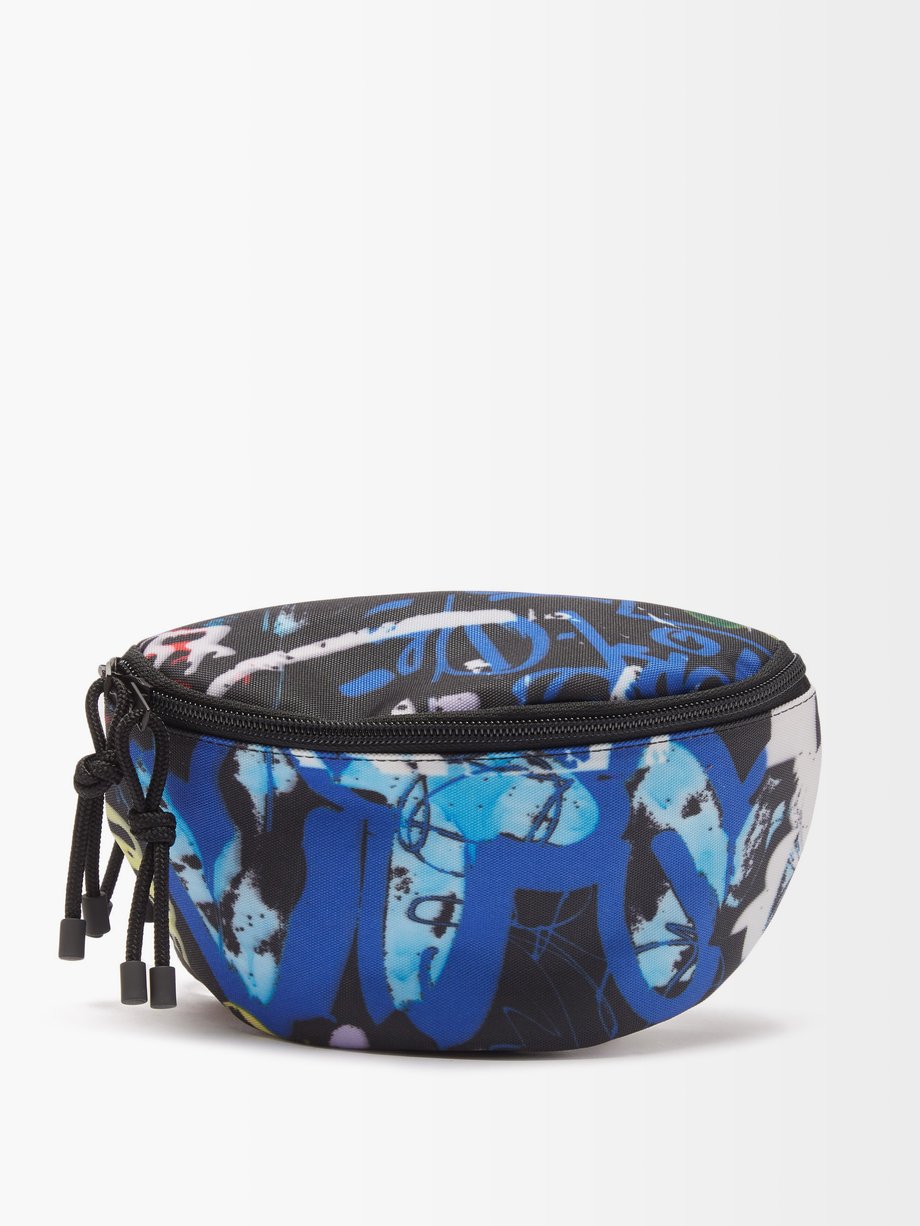 Blue Graffiti-print nylon belt bag | Vetements | MATCHESFASHION UK