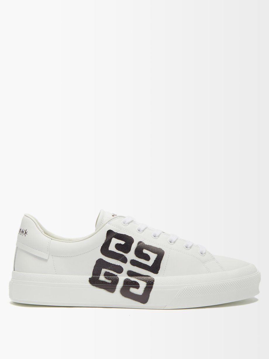 Givenchy White X Chito City Court logo-print leather trainers | 매치스패션 ...