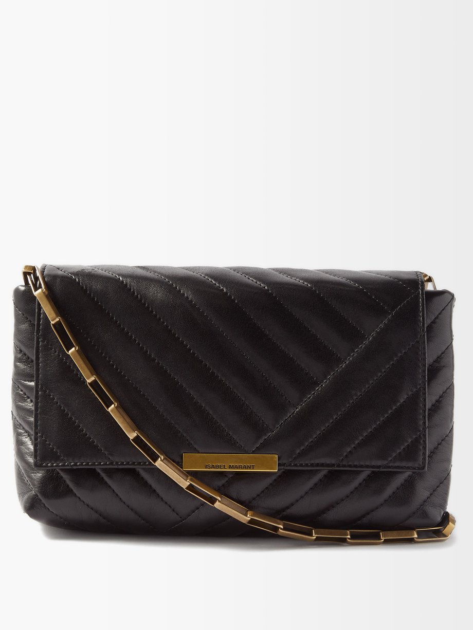 Isabel Marant Black Merine quilted-leather shoulder bag | 매치스패션, 모던 럭셔리 ...