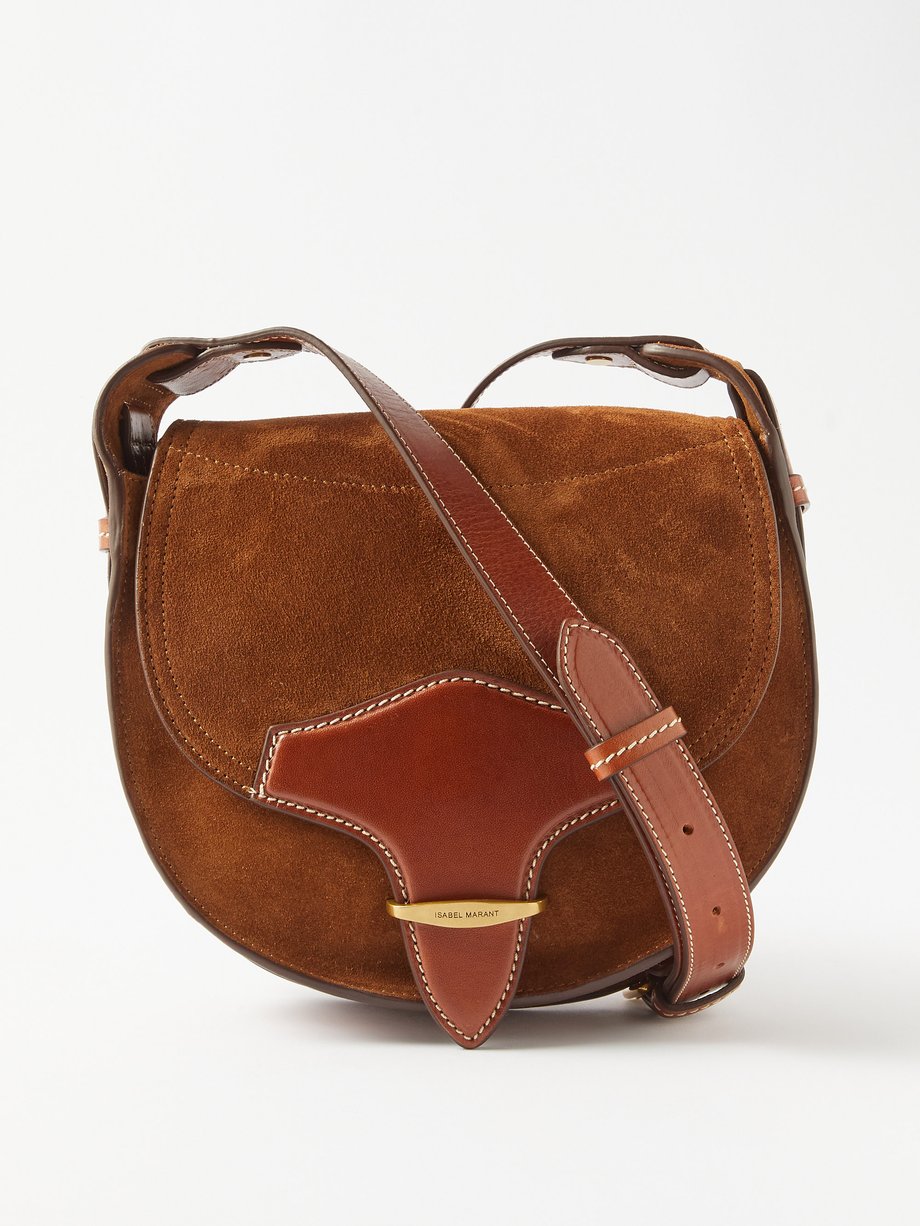 Isabel Marant Isabel Marant Botsy suede cross-body bag Tan ...