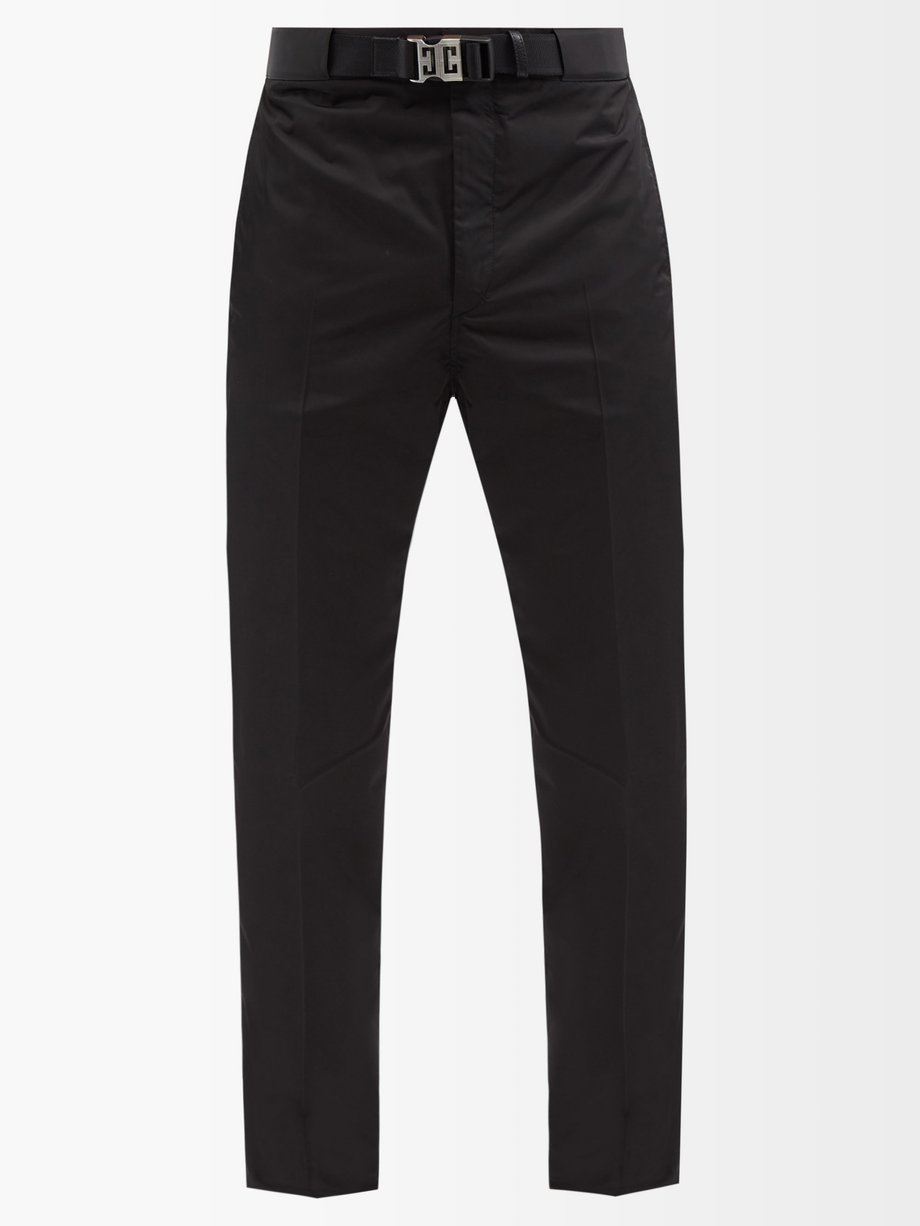 Givenchy Black 4G-buckle technical-shell trousers | 매치스패션, 모던 럭셔리 온라인 쇼핑