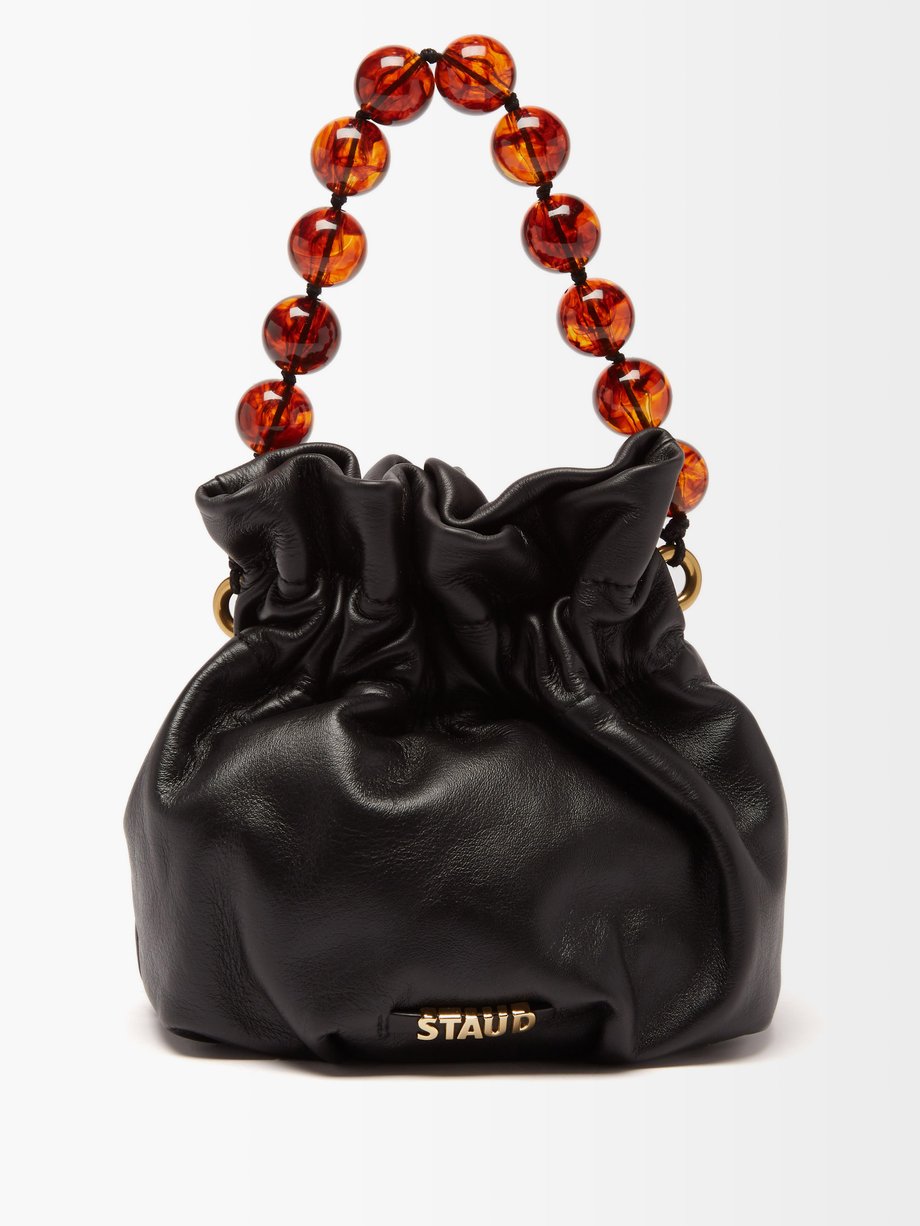 Grace leather bucket bag Black Staud | MATCHESFASHION FR