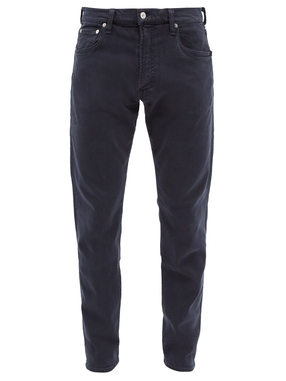 Mens MATCHESFASHION Men Clothing Jeans Tapered Jeans Adler Garment-dyed Denim Tapered-leg Jeans Grey 