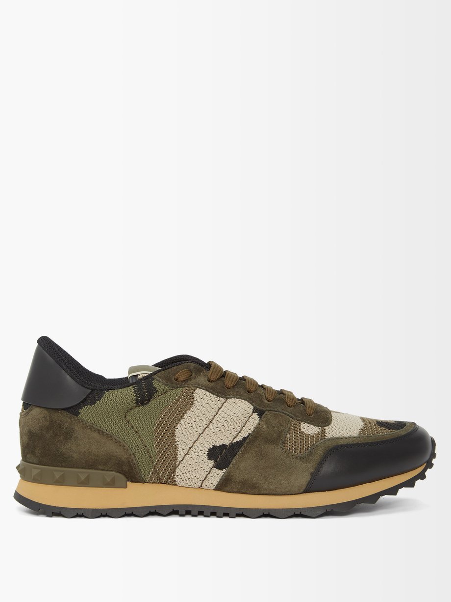 valentino mesh camo trainers