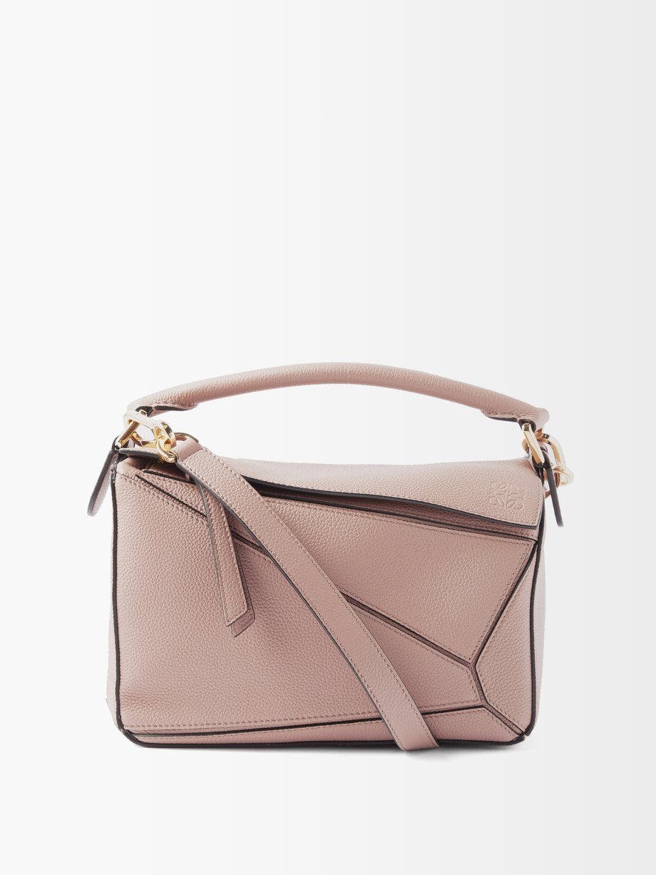 Pink Puzzle small grained-leather cross-body bag | LOEWE ...