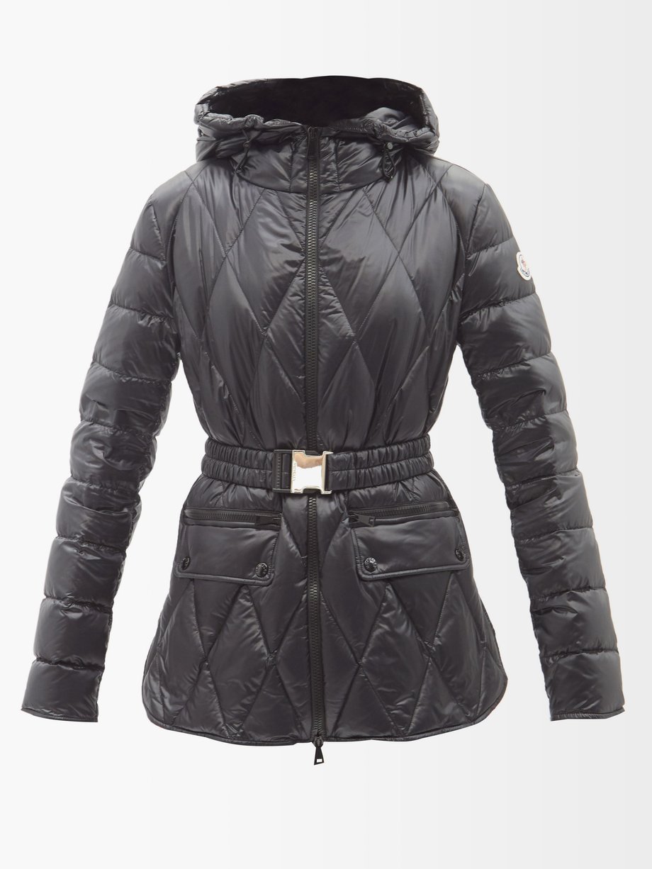 Black Serignan quilted technical coat | Moncler | MATCHESFASHION US
